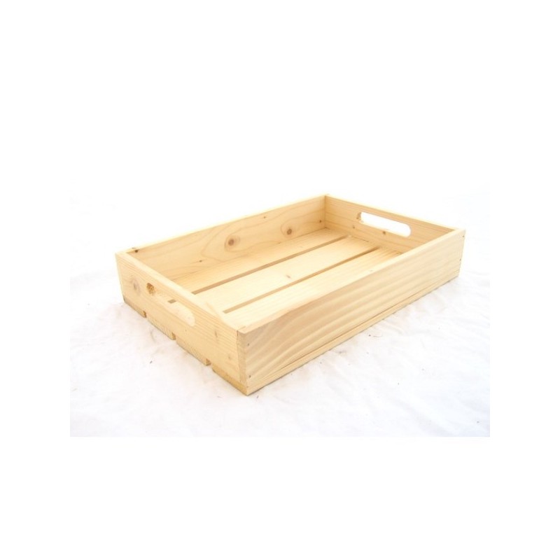 Kistje hout rechthoekig met greep 32x22x5cm