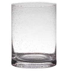 Hakbijl Vase / lanterne cylindre en verre Archer bulles de soda verre Ø15xh20cm
