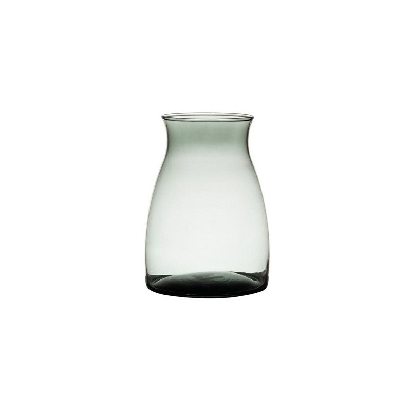 Hakbijl Glass Vaas Essentials Julia grijs transparant H20cm
