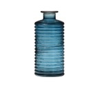 Hakbijl Vase bouteille en verre côtelé Ø9,5xh21,5cm gris