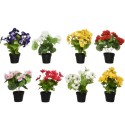 Decoris plante artificielle en pot polyester 11x11xH20cm