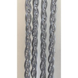 Rideau de porte Orchidea 90x220cm gris en PVC souple