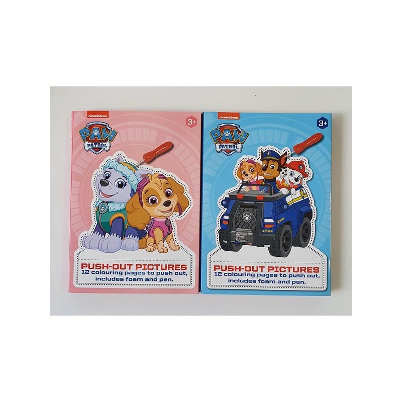 Bloc-notes Paw Patrol avec 12 cartes à épingles, épingle et feutre