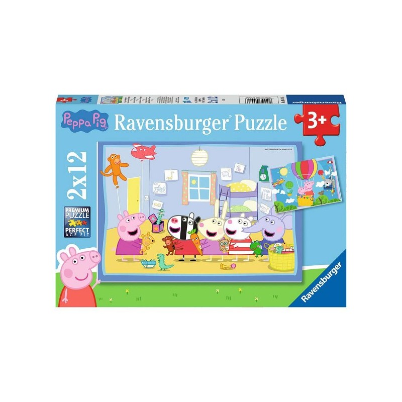 Ravensburger puzzel Peppa Pig - Twee puzzels - 12 stukjes - kinderpuzzel