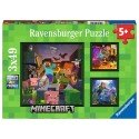 Puzzle Ravensburger Minecraft Biomes - Puzzle - 3 x 3x49 pièces