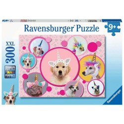 Ravensburger puzzel Schattige eenhoorn-honden - Legpuzzel - 300 stukjes