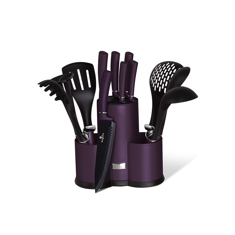 BerlingerHaus Ensemble de couteaux et ustensiles de cuisine 12 pièces violet