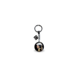 Porte-clés en verre Vermeer Fille avec une boucle d'oreille en perle Ø3cm