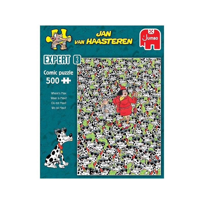 Jumbo Jan van Haasteren Expert puzzel 3 Waar is Max? 500pcs