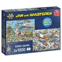 Puzzle Jumbo Jan van Haasteren Chaos de la circulation et sur terre, en mer et dans les airs (2X 1000 pièces)