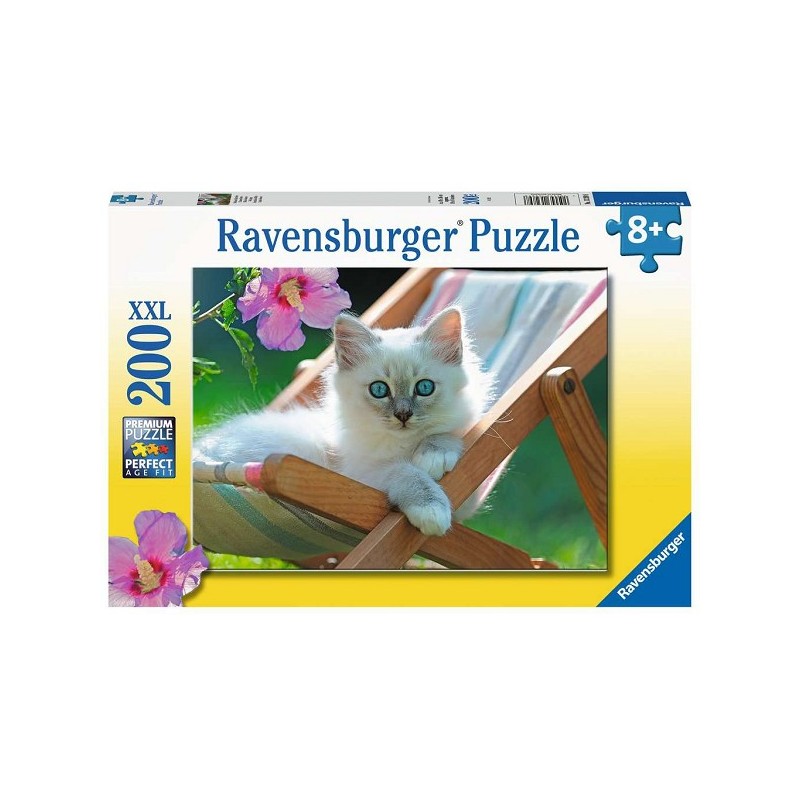 Ravensburger puzzel Wit katje 200 XXL stukjes