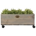 Esschert design Plantenbak vurenhout op wielen 39x59xh24,7cm ( exclusief planten )