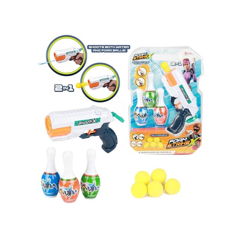 Toi Toys Foam StrikeX set pistolet à eau + 5 balles et 3 cônes