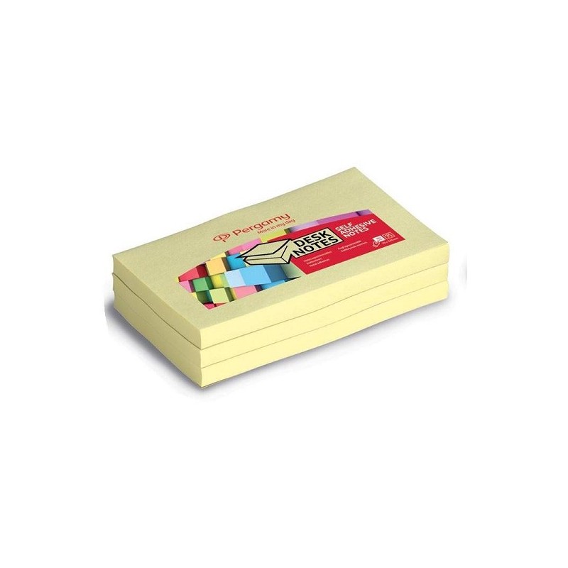 Pergamy sticky notes 100 vel 7,6x12,7cm geel pak a 12 stuks