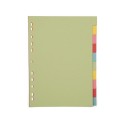 Pergamy tabblad A4 pastel karton 11-rings 10-tabs