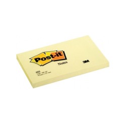 Post-it notes 100 feuilles 7,6x12,7cm jaune pack de 12 pièces
