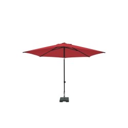 Parasol MYKANOS PUSH-UP rond 250 cm avec fonction inclinable 100% polyester Rouge