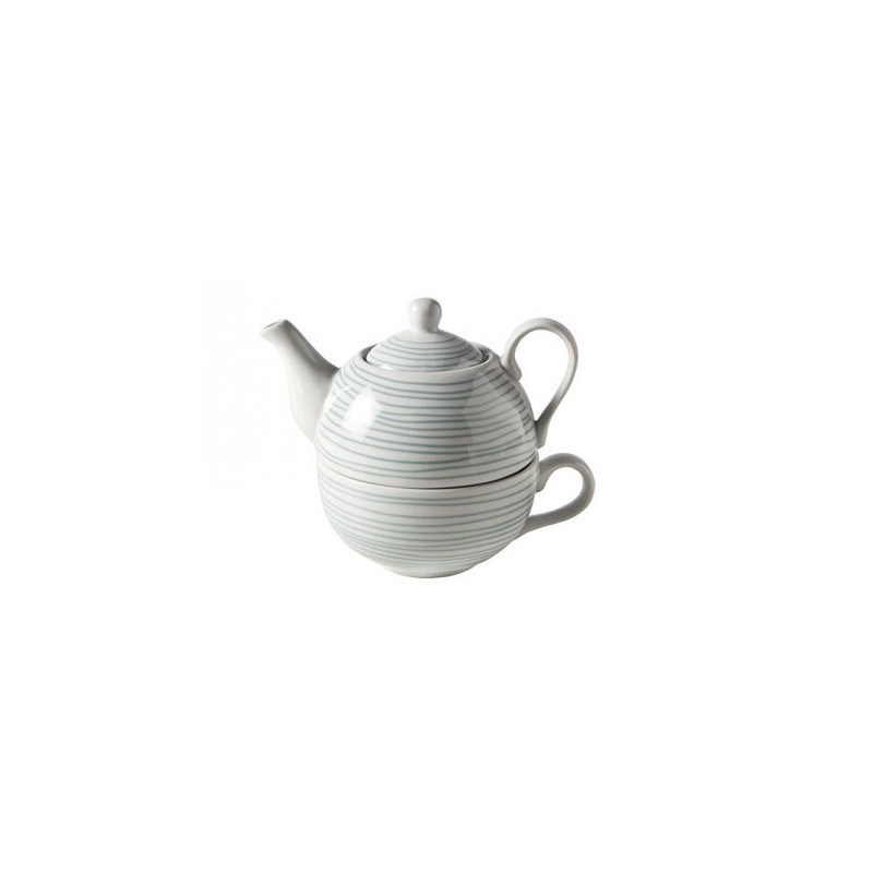 Cosy & Trendy Tea for one Green lines Ø11xh14cm