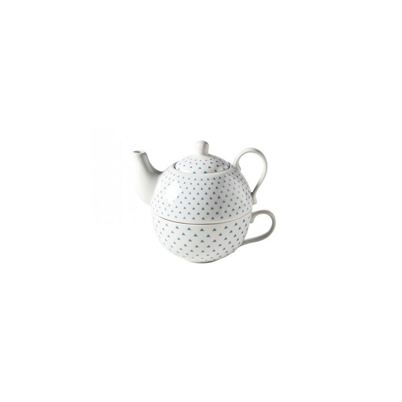 Cosy & Trendy Tea for one Blue Triangle Ø10xh12cm