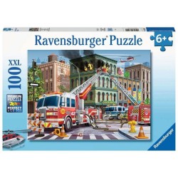 Puzzle Ravensburger Pompiers en action 100 pièces XXL