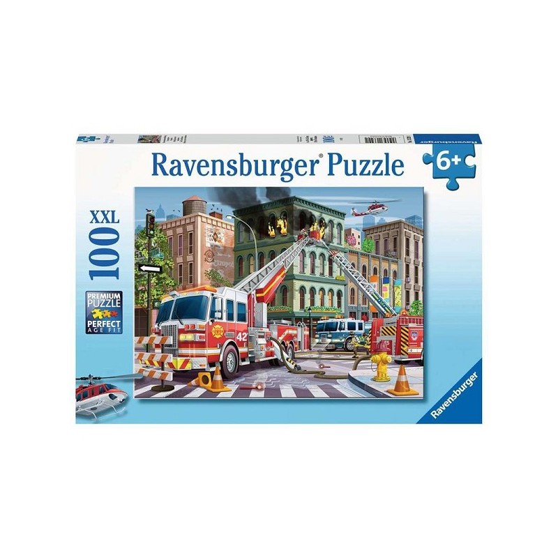 Puzzle Ravensburger Pompiers en action 100 pièces XXL