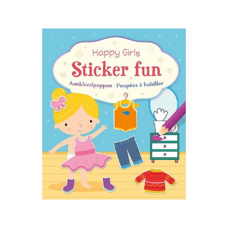 Deltas Happy Girls Sticker Fun - Aankleedpoppen