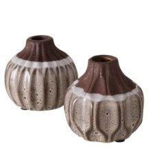 Boltze Home Vase Malia 9x10cm Céramique marron