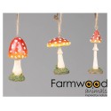 Deco hanger paddenstoel polystone 7cm
