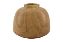 Dijk Natural Collections Vase en céramique Ø13,5x17,5cm aspect bois