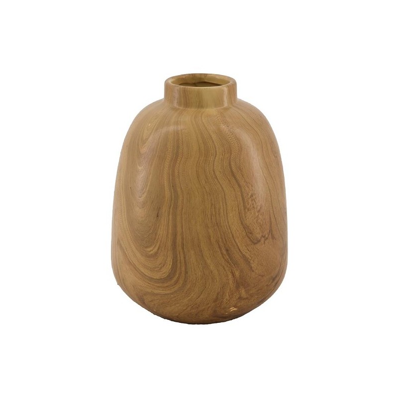 Dijk Natural Collections Vase en céramique Ø13,5x17,5cm aspect bois