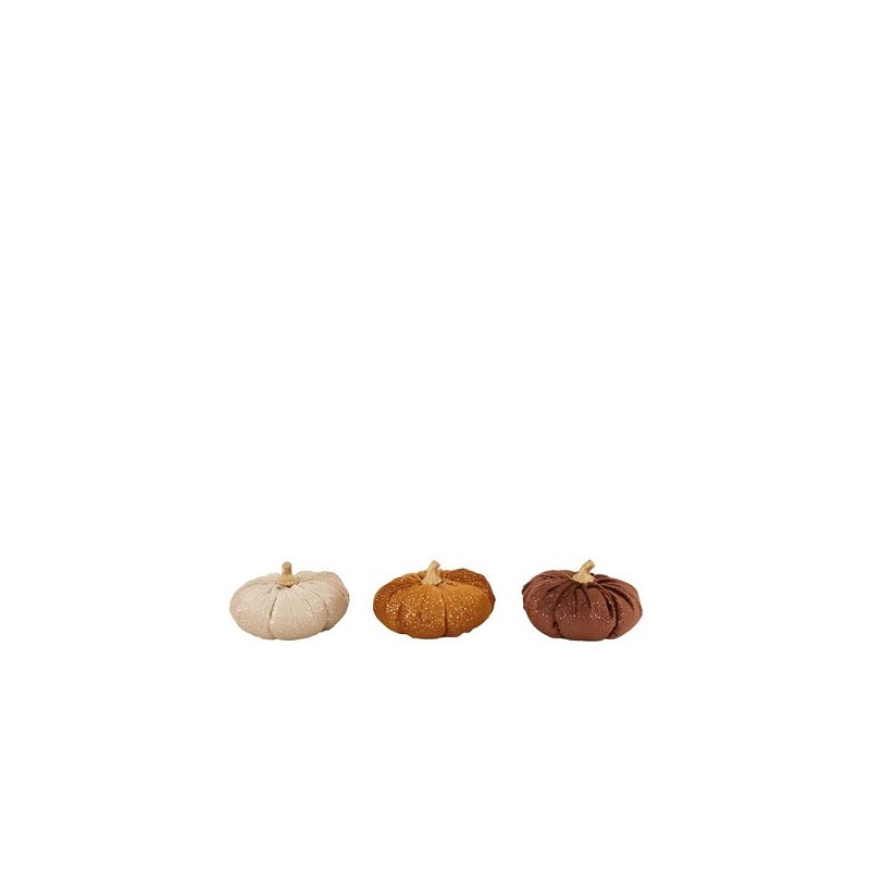 Dijk Natural Collections Pompoen stof Ø12,5x7,5cm bruin