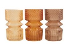Dijk Natural Collections Vase verre Ø12x30cm tons marron