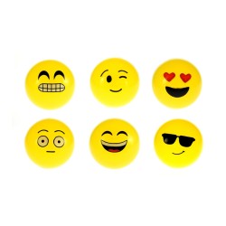 Toi Toys Balle gonflable 'Emoji' Ø8cm jaune