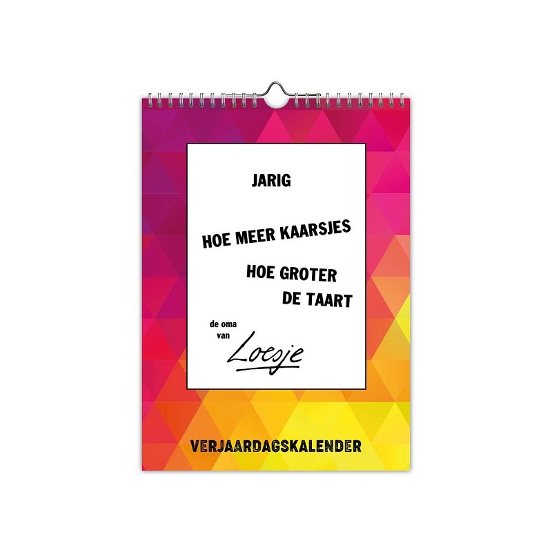 Calendrier d'anniversaire Loesje 18x25cm