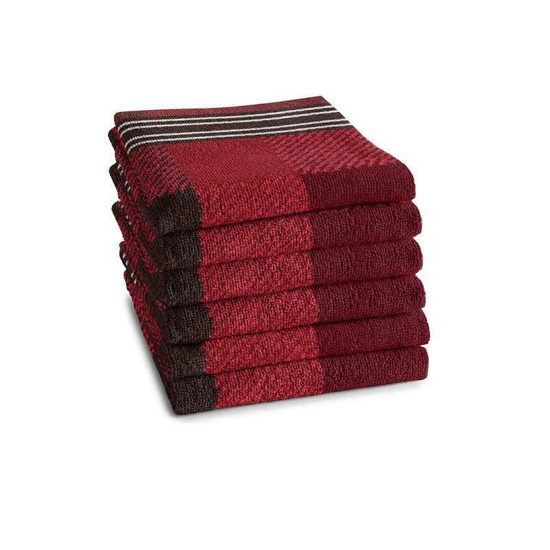 DDDDD Keukendoek feller 50x55cm rood per 6 stuks