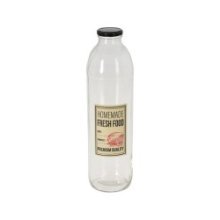 Fles glas met metalen deksel 1000ml