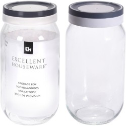Excellent Houseware Voorraadpot glas 1 liter