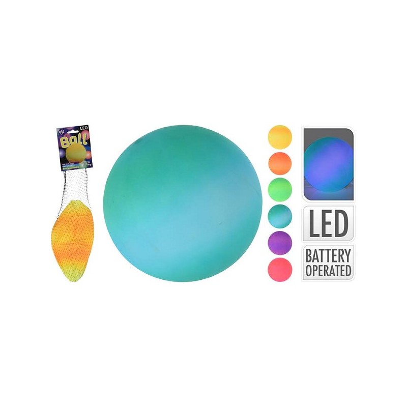 Speelbal met LED Ø23cm assorti kleuren