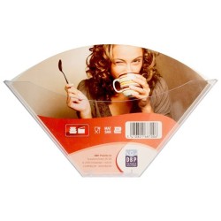 DBP Koffiefilterzakjeshouder transparant kunststof 13x13,5cm