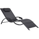 Cabello Chaise longue pliable anthracite