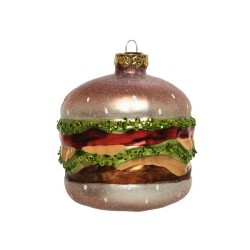 Decoris Kerst Ornament Hamburger 9x10,3cm