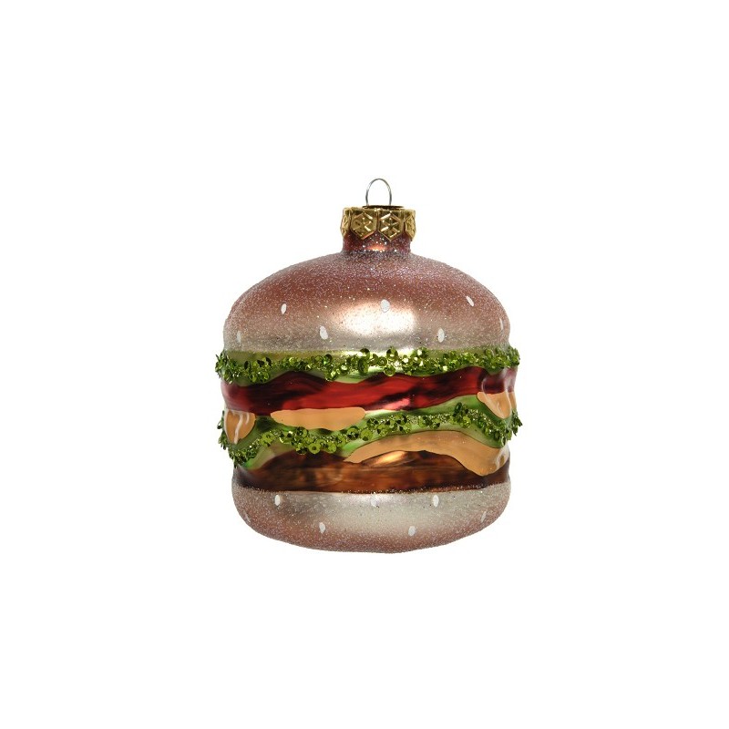 Decoris Kerst Ornament Hamburger 9x10,3cm
