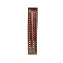 Decoris Dinerkaars Swirl Ossenbloed glitter 25cm 2 stuks