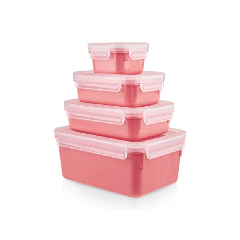 Tefal MasterSeal Color coffret de rangement 4 pièces rose (0,2L, 0,55L, 0,8L, 2,2L)