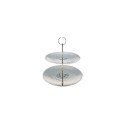 Etagere 2-laags rvs 20/25cm