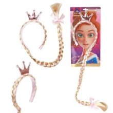 Toi Toys Princess Friends diadeem met lange vlecht +kroontje