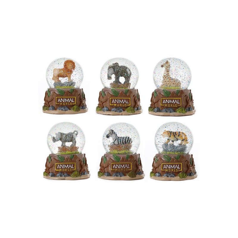 Toi Toys Animal World boule à neige animal sauvage Ø6,5xh9cm