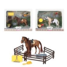 Toi Toys Lilly verzorg je paard set met accessoires 28,5x22,5cm