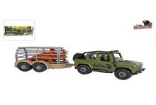 Dinoworld DIY 4x4 auto met dinotrailer en dino 33cm