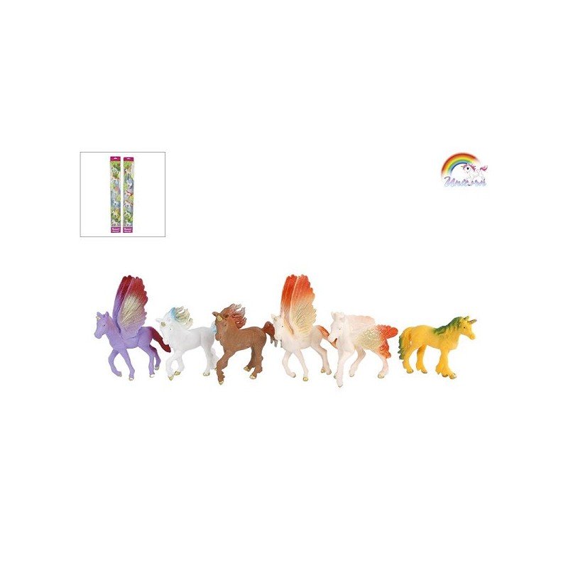 Unicorn set a 6 eenhoornfiguren 9 cm